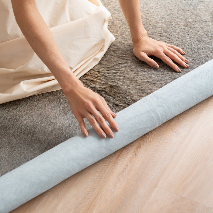 Grey Beige Cowhide Rug