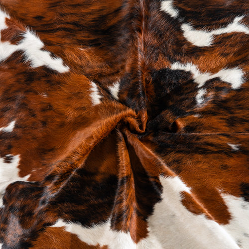 Tricolor Cowhide Rug Size 7'11" L x 7'3" W 4176