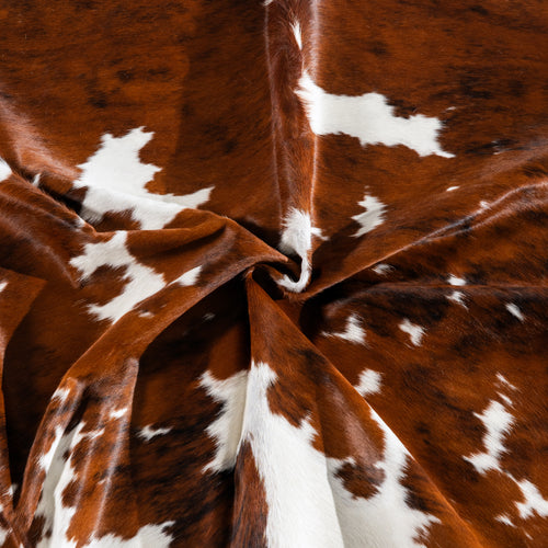 Tricolor Cowhide Rug Size 7'11" L x 6'11" W 4179