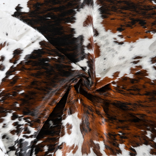 Tricolor Cowhide Rug Size 7'9" L x 6'7" W 4180
