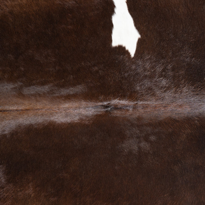 Brazilian Chocolate and White Cowhide Rug Size 7'4" L x 5'10" W 3770