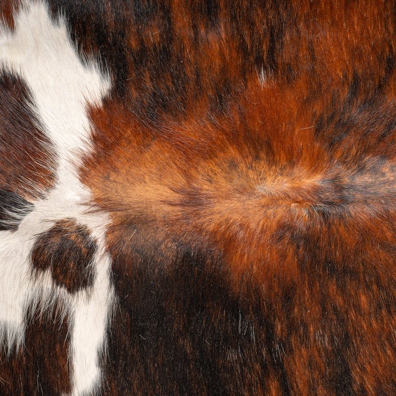 Tricolor Cowhide Rug Size 7'8'' L X 7'5'' W 4986 , Stain Resistant Fur | eCowhides