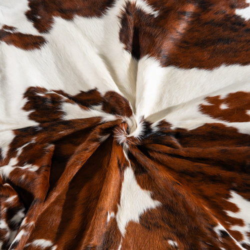 Tricolor Cowhide Rug Size 7'11" L x 7'5" W 4182