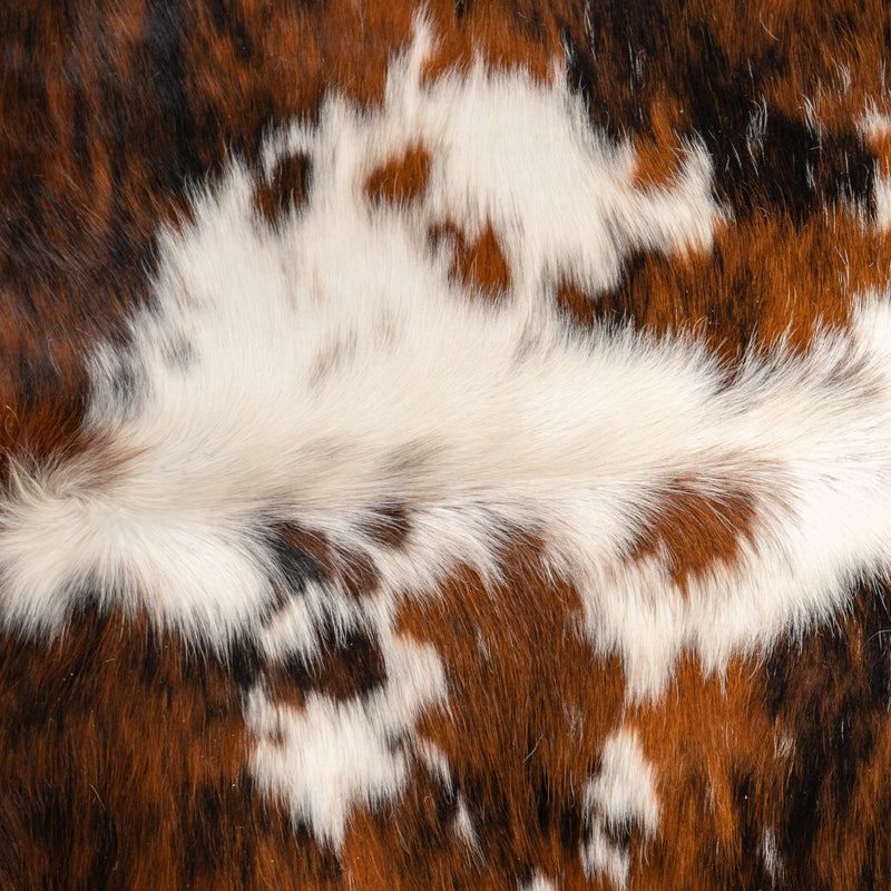 Tricolor Cowhide Rug Size 7'9'' L X 6'6'' W 4988 , Stain Resistant Fur | eCowhides