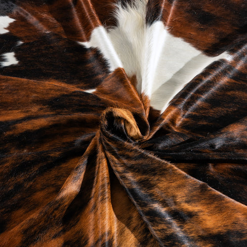 Tricolor Cowhide Rug Size 8'6" L x 7'0" W 5092