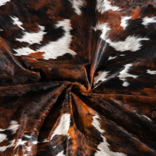 Tricolor Cowhide Rug Size 7'9" L x 7'2" W 4189