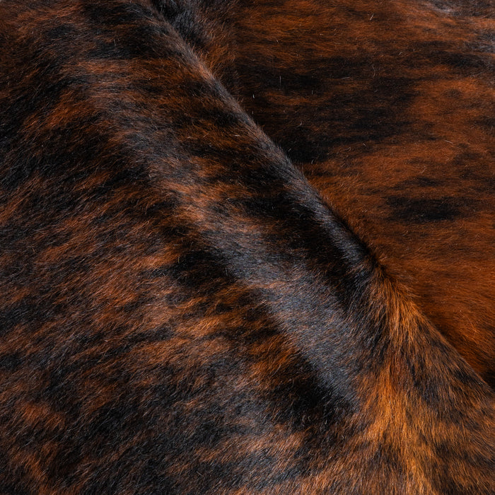 Brindle White Belly Cowhide Rug Size 7'7" L x 7'1" W 5097