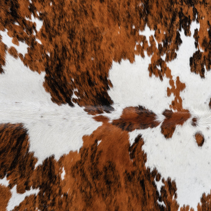 Tricolor Cowhide Rug Size 7'11" L x 7'1" W 4195