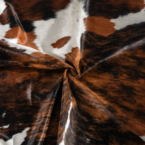 Tricolor Cowhide Rug Size 7'8" L x 6'8" W 4198
