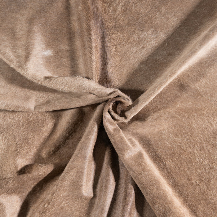 Brazilian Beige Cowhide Rug Size 6'8" L x 6'1" W 3802