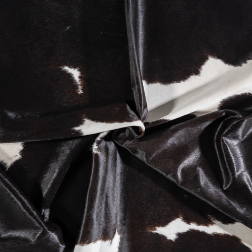 Brazilian Black and White Cowhide Rug Size 7'11" L x 6'9" W 3807