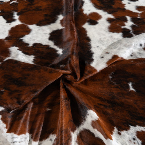 Tricolor Cowhide Rug Size 7'3" L x 7'2" W 4209