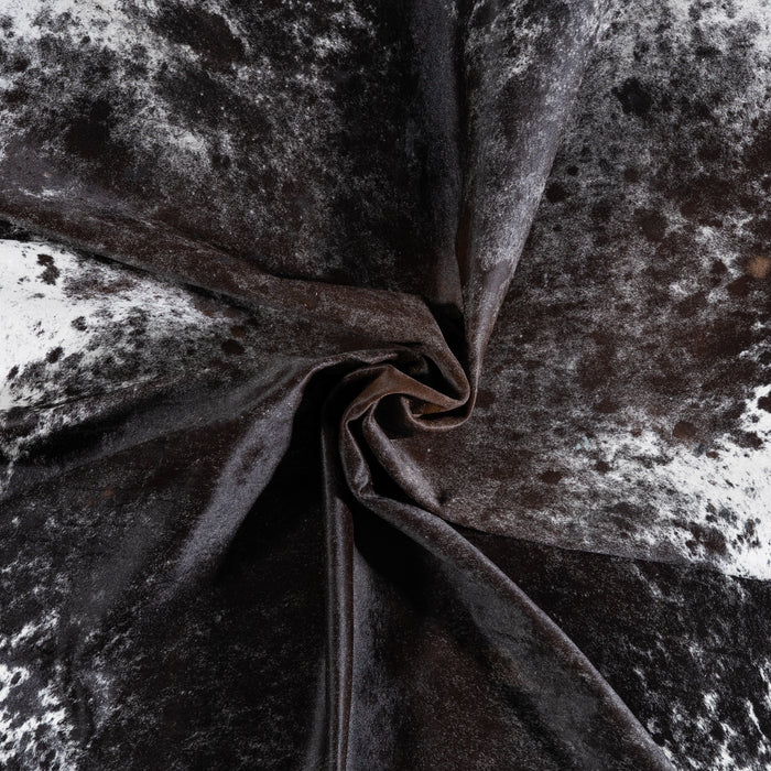 Brazilian Black Salt and Pepper Cowhide Rug Size 8'0" L x 7'0" W 3810