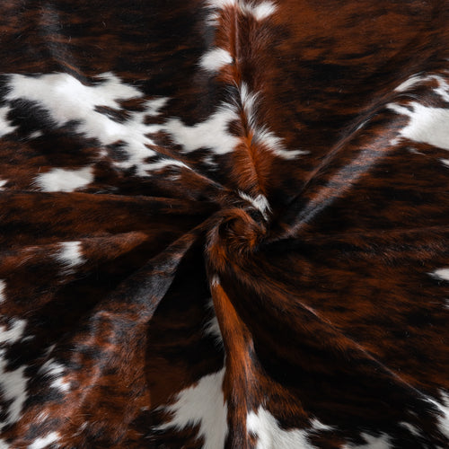 Tricolor Cowhide Rug Size 7'8" L x 7'2" W 4212