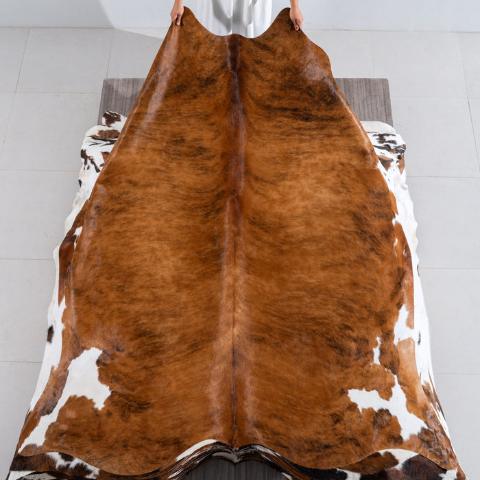 Brindle Cowhide Rug Size 7'8" L x 6'10" W 4214