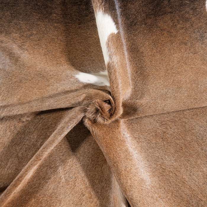 Brazilian Grey Palomino Cowhide Rug Size 7'2" L x 6'9" W 3816