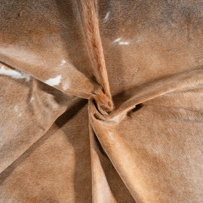 Brazilian Grey Palomino Cowhide Rug Size 7'8" L x 6'1" W 3839