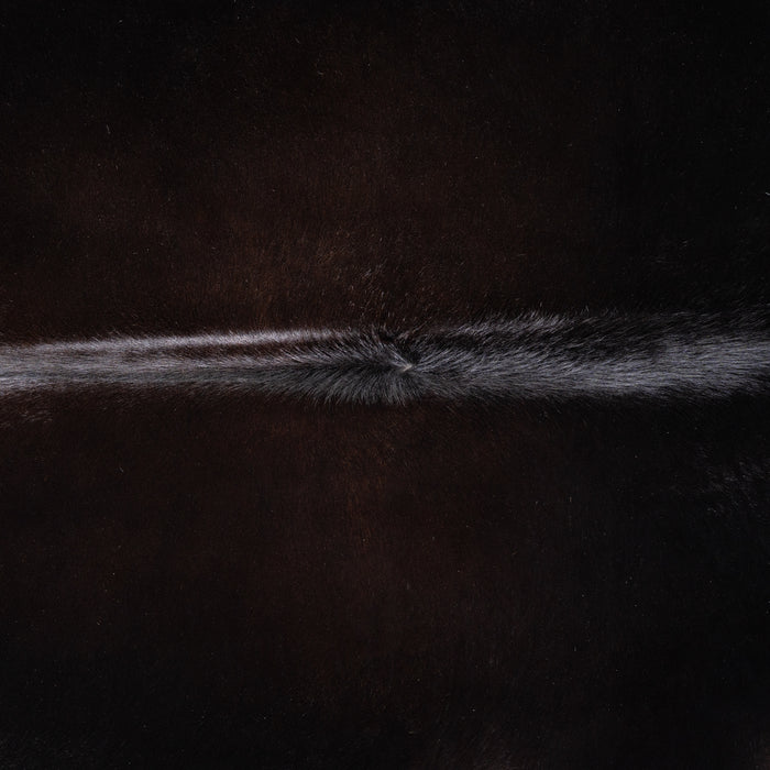 Brazilian Solid Black Cowhide Rug Size 7'0" L x 6'8" W 3845