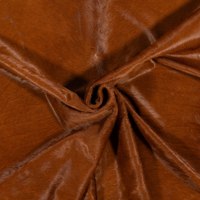 Brazilian Brown Cowhide Rug Size 7'1" L x 7'0" W 9659