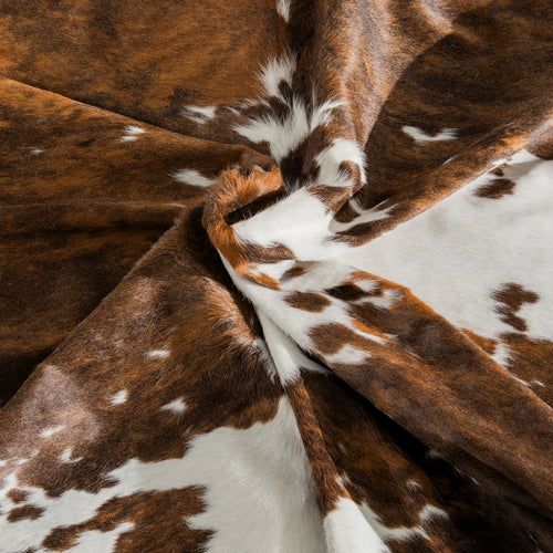 Tricolor Cowhide Rug Size 7'7" L x 6'10" W 2867