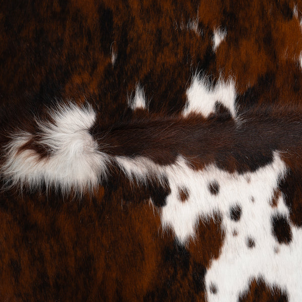 Tricolor Cowhide Rug Size 7'10'' L X 6'10'' W 5068 , Stain Resistant Fur | eCowhides
