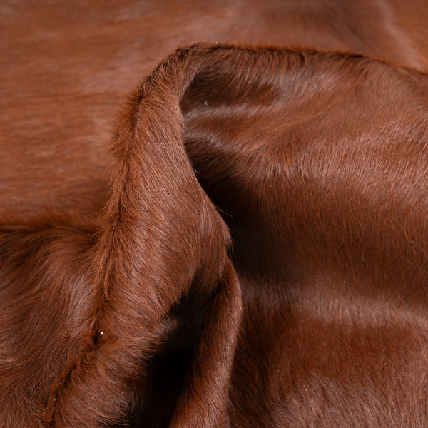 Brazilian Brown Cowhide Rug Size 7'3" L X 6'4" W 5102 , Stain Resistant Fur | eCowhides