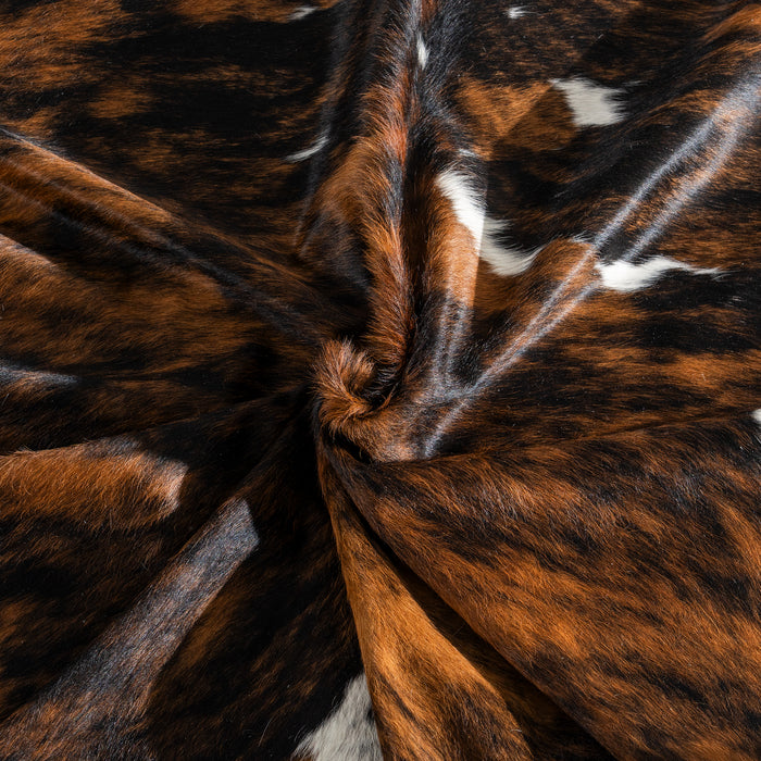 Tricolor Cowhide Rug Size 7'4" L x 7'0" W 3017