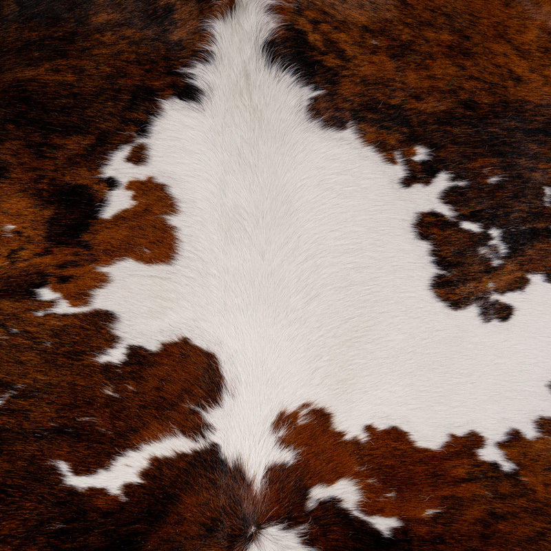 Tricolor Cowhide Rug Size 7'5'' L X 6'5'' W 5203 , Stain Resistant Fur | eCowhides