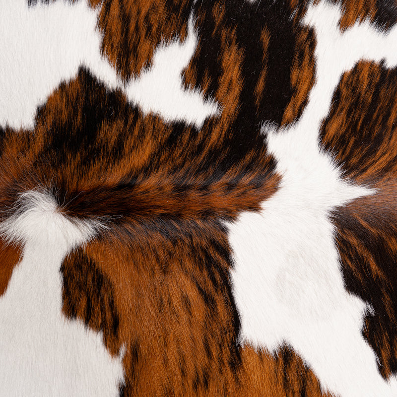 Tricolor Cowhide Rug Size 7'5'' L X 6'2'' W 5289 , Stain Resistant Fur | eCowhides
