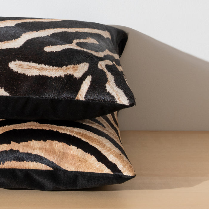 Zebra Safari Cowhide Pillow