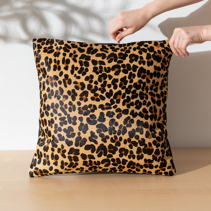 Leopard Cowhide Pillow