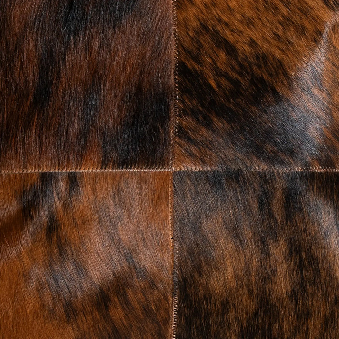 Close-up of brown and black patchwork pattern