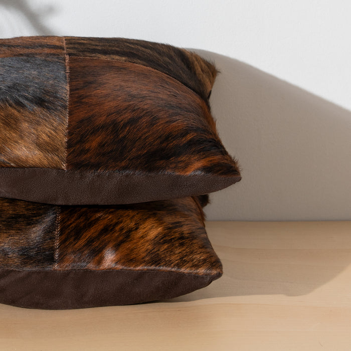 Brindle Patchwork Pillow - Four Panel Design