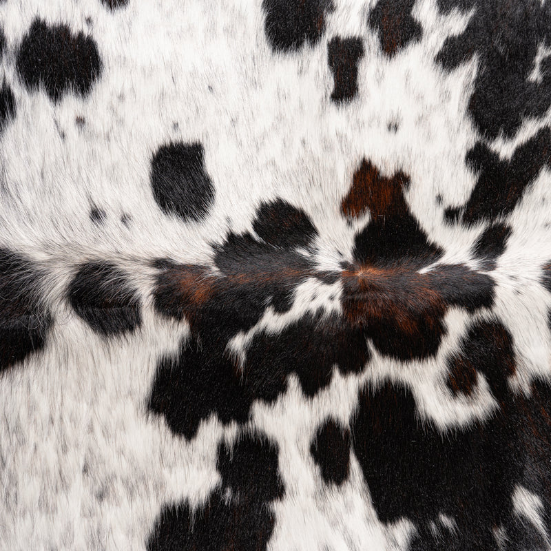 Dark Tricolor Cowhide Rug Size 7'4'' L X 6'5'' W 5304 , Stain Resistant Fur | eCowhides