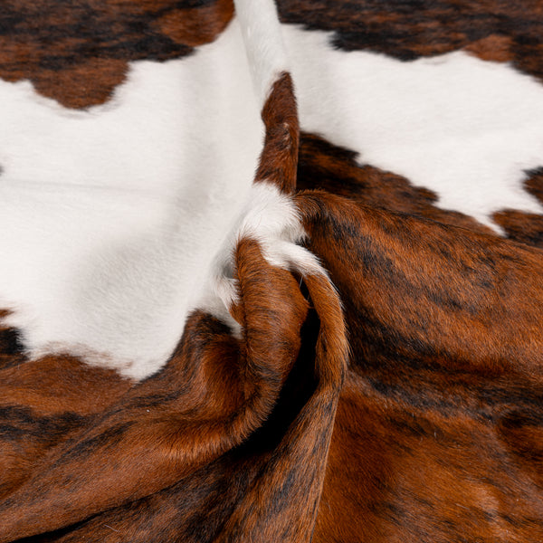 Tricolor Cowhide Rug Size 7'6'' L X 6'10'' W 5308 , Stain Resistant Fur | eCowhides