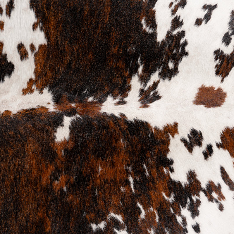 Tricolor Cowhide Rug Size 7'4'' L X 6'8'' W 5309 , Stain Resistant Fur | eCowhides