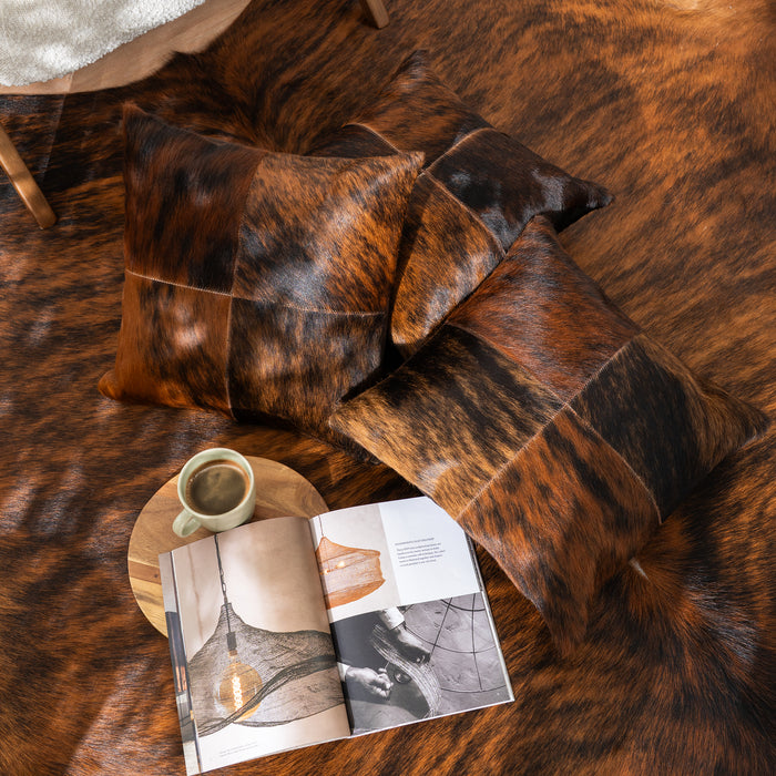 Brindle Patchwork Pillow - Four Panel Design