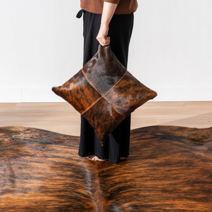 Brindle Patchwork Pillow - Four Panel Design