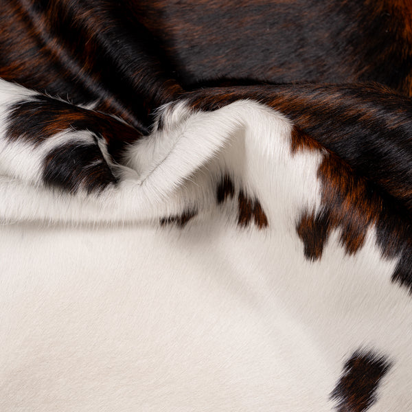 Tricolor Cowhide Rug Size 7'4'' L X 6'8'' W 5351 , Stain Resistant Fur | eCowhides