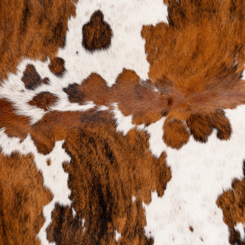 Tricolor Cowhide Rug Size 7'2'' L X 7'1'' W 5378 , Stain Resistant Fur | eCowhides