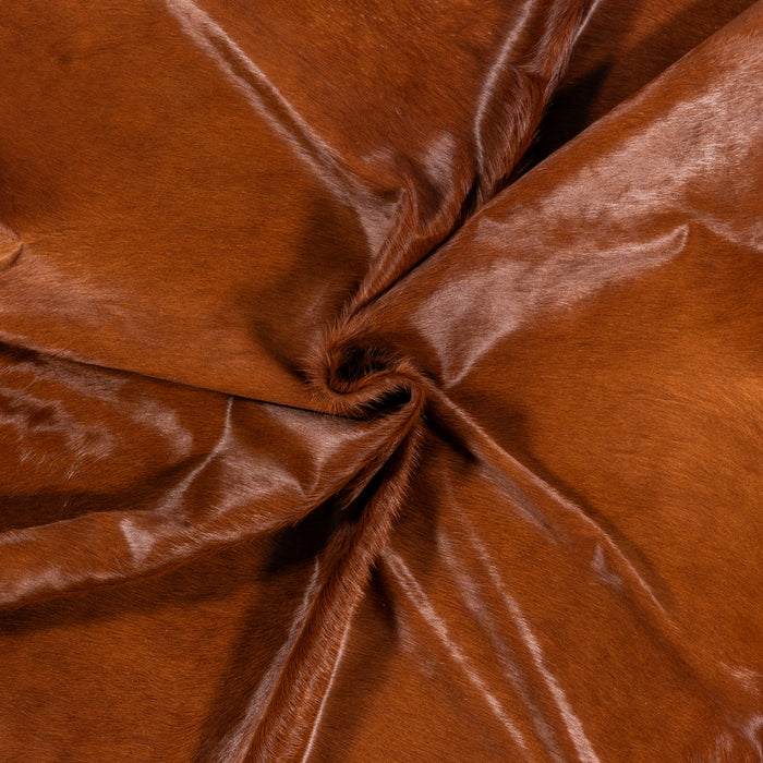 Brazilian Brown Cowhide Rug Size 6'11" L x 6'3" W 0397