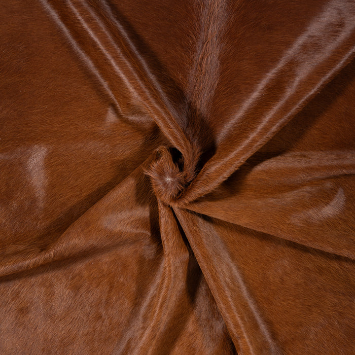 Brazilian Brown Cowhide Rug Size 7'2" L x 6'11" W 0407