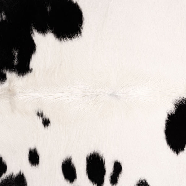 Brazilian Black And White Cowhide Rug Size  6'1" L x  6'1" W 5590