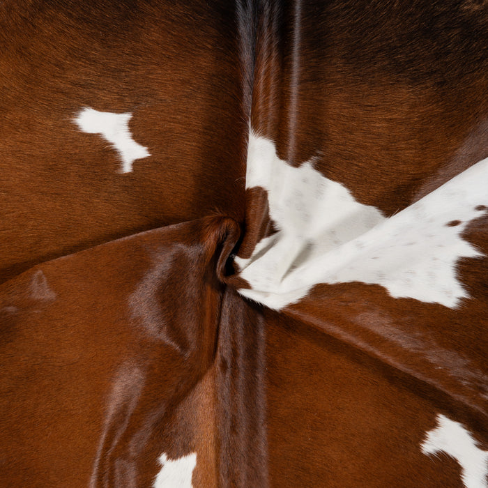 Chocolate and White Cowhide Rug