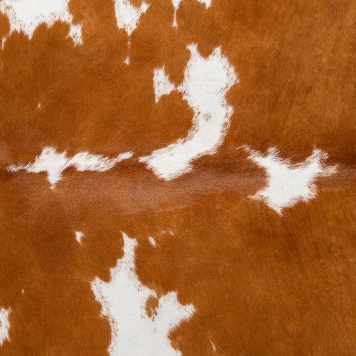 Brazilian Brown and White Cowhide Rug Size 6'6" L x 6'6" W 0605