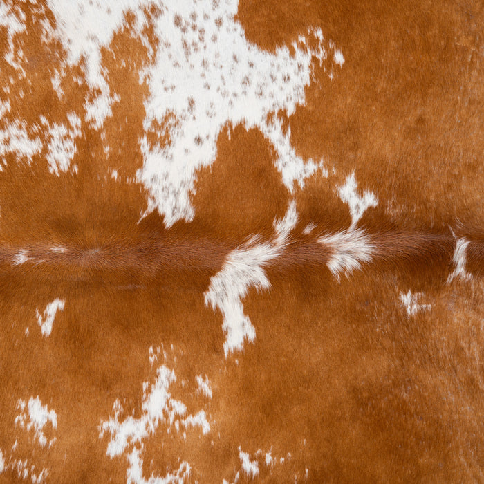 Brazilian Brown and White Cowhide Rug Size 7'7" L x 6'5" W 0612