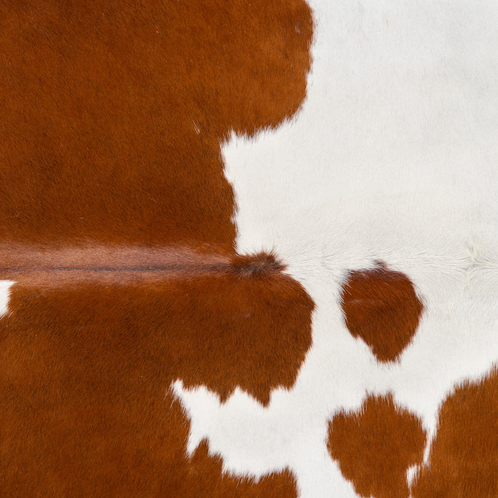 Brazilian Brown and White Cowhide Rug Size 7'1" L x 6'7" W 0613
