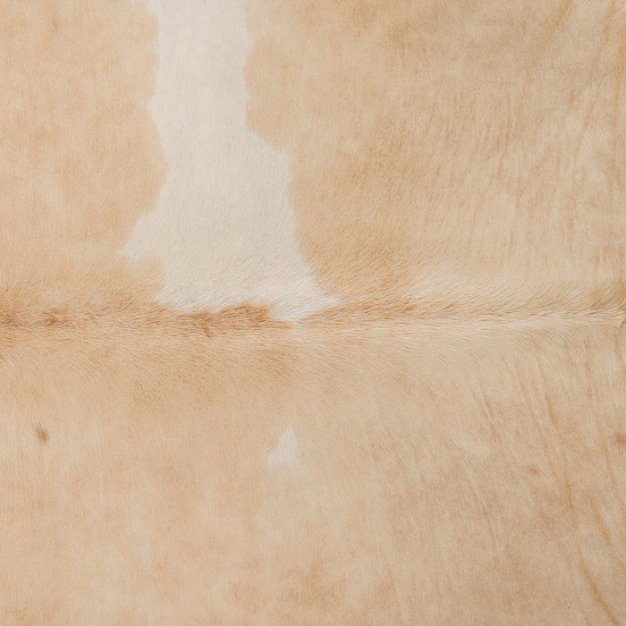 Brazilian Palomino and White Cowhide Rug Size 7'11" L x 7'1" W 0876