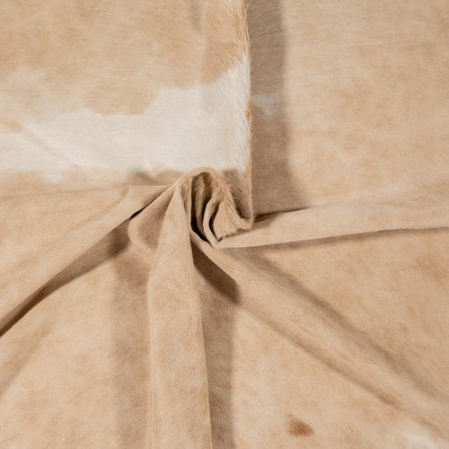 Brazilian Palomino and White Cowhide Rug Size 7'11" L x 7'1" W 0876