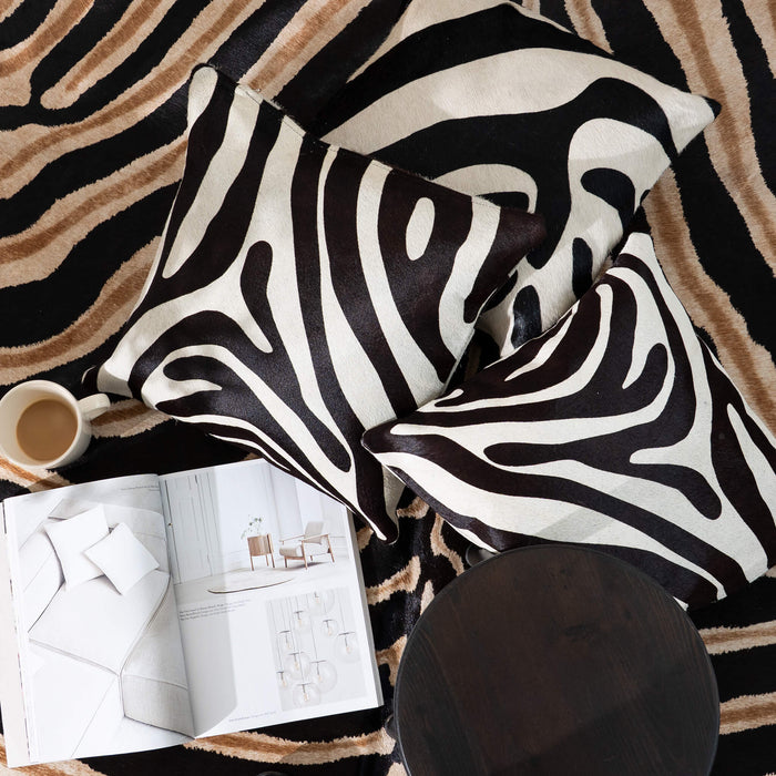 Zebra Cowhide Pillow